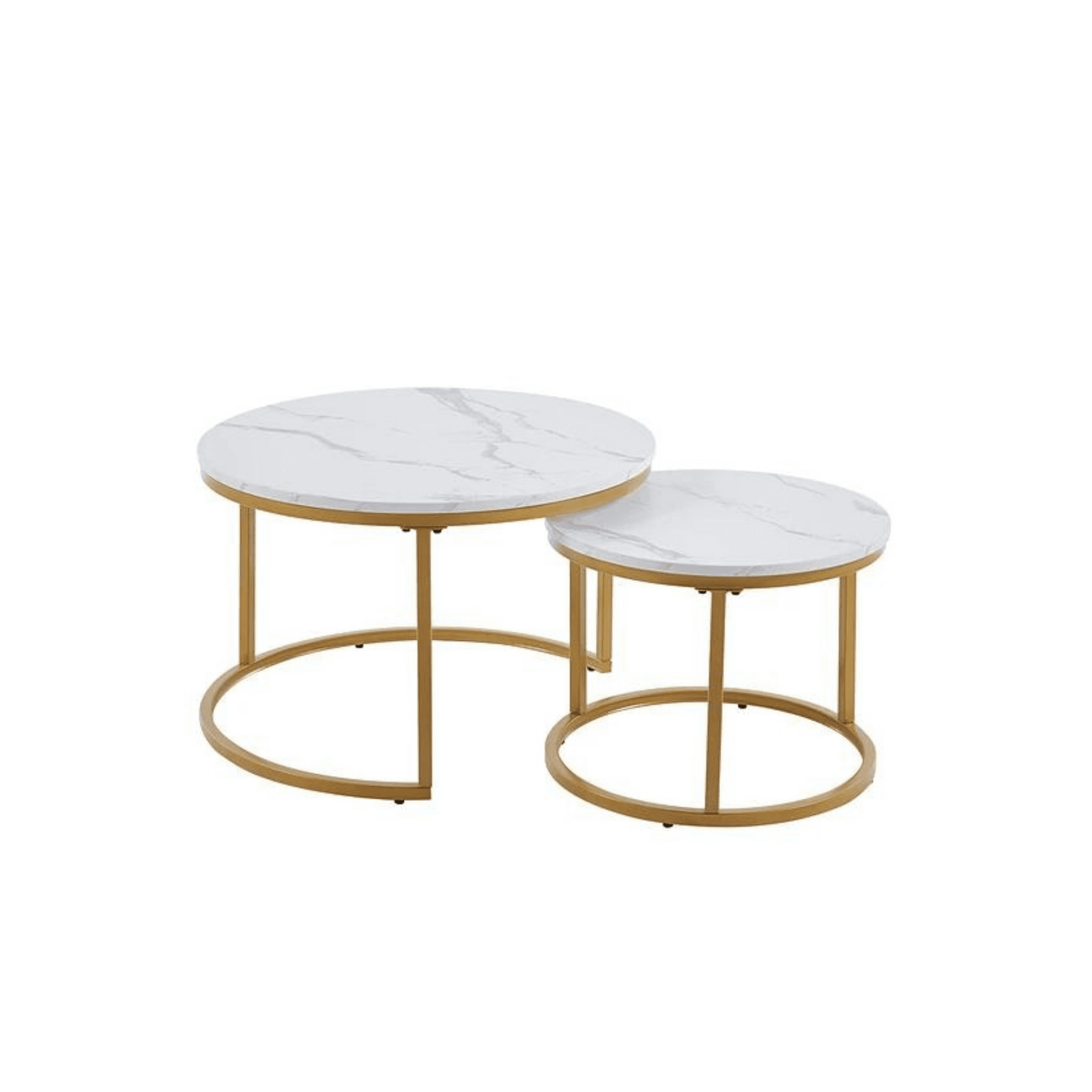 Habita2 Chile - Set Mesa De Centro Redonda Anidada - Blanco