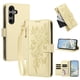 thumbnail image 1 of Funda Billetera Floral en Relieve samsung galaxy S25 FE con Tarjetero y Cremallera Blanco, 1 of 6