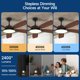 thumbnail image 3 of Ventilador de techo inteligente Roomratv 52" con luz LED y control por voz, 3 of 9