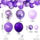 thumbnail image 4 of Kit de arco de guirnalda de globos OuMuaMua de 100 piezas en tonos morados, surtido de 5" y 12", con confeti metálico claro pastel oscuro, para decoraciones de bodas, cumpleaños, graduaciones y fiesta, 4 of 7
