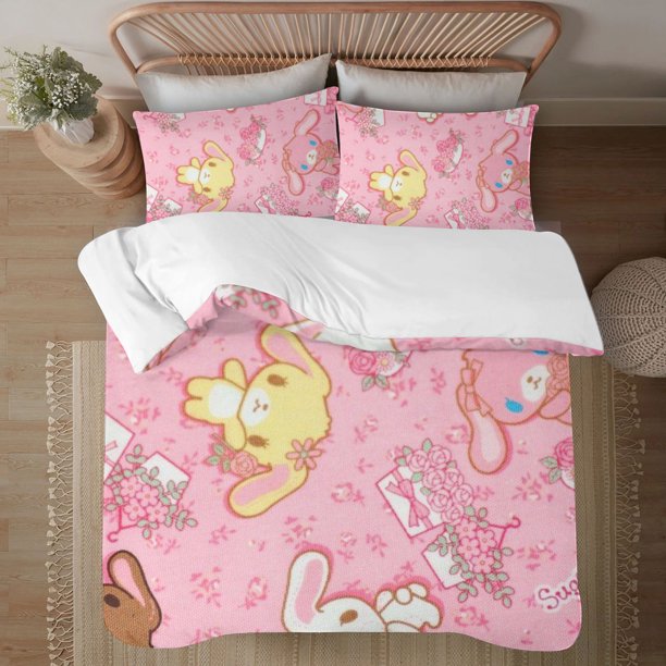 Tenorikuma 3-Piece Bedding Set For Kids Boys Girls Adult Cartoon Warm Cute Fashion Holiday Present Gift Bed Sheets