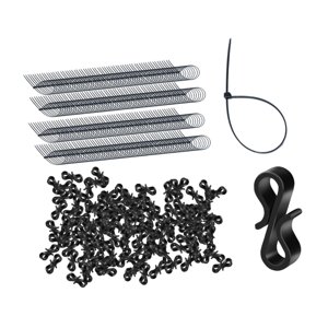 Bothyi - 120 Piezas De Clips Para Luces De Canalón, Ganchos Colgantes Para Eventos, Centros Comerciales, Patios, Color Negro
