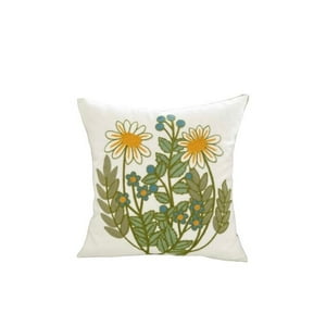 Homestore - Cojín Bordado 45X45 Cm Pareja De Flores