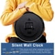thumbnail image 4 of Reloj de pared HITO Silent con tapa de cristal de 10 pulgadas y aluminio plateado, 4 of 8