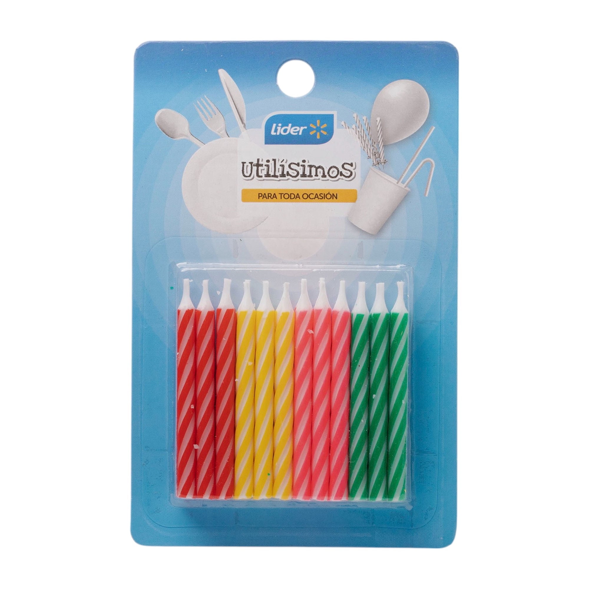 Vela Color Espiral 24 Un Lider