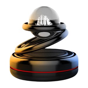 Bothyi - Difusor Pequeño Creativo Del Ambientador De Aire Del Coche Con Energía Solar Para El Interior Del Coche Negro