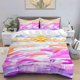 thumbnail image 1 of Hertzbin Hotel Paradise Gate Pattern Digital Print Three-Piece Set Polyester Light Beige-Friendly Fabric, 1 of 1