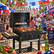 thumbnail image 2 of Parrilla Portatil Carbon Parrillera Asador Grill Aireador Negro, 2 of 8