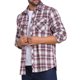 thumbnail image 4 of INSPIRE CHIC Camisas de Hombre de Manga Larga Ajustadas con Botones y Bolsillo 2XL Burdeos a Cuadros de Colores Contrastantes, 4 of 7