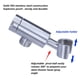 thumbnail image 2 of Soporte ajustable para regadera de mano YUHX de acero inoxidable, 2 of 6