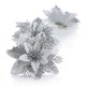 thumbnail image 1 of Set 10 Flores Navideñas Glitter Clip Árbol Navidad Plateadas, 1 of 8