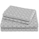 thumbnail image 1 of Juego de sábanas Comfort Spaces de franela de algodón Cal King Grey Geo, 1 of 9