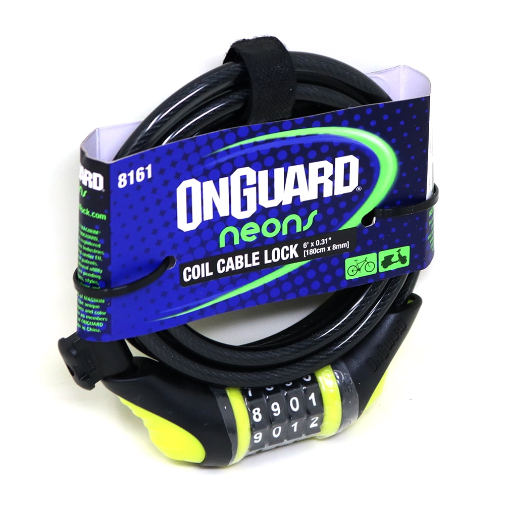 Candado Onguard Clave Espiral Ns 180Cmx8Mm Amarillo