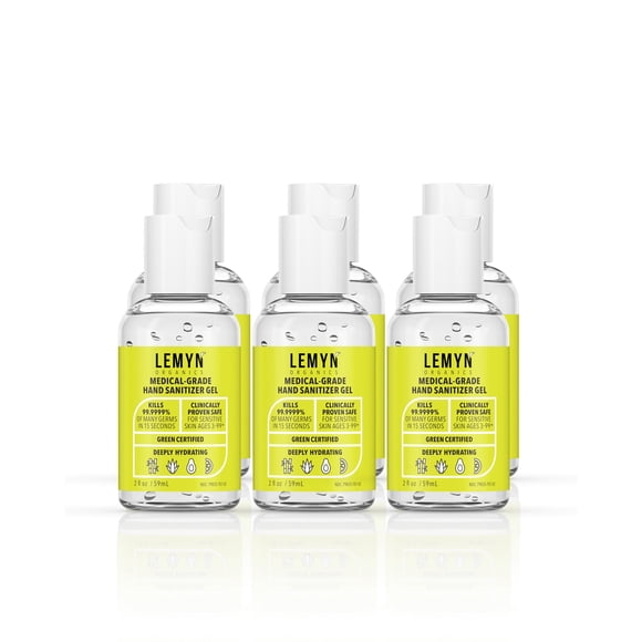 Gel desinfectante para manos Lemyn Organics de grado médico, 60 ml (x6)