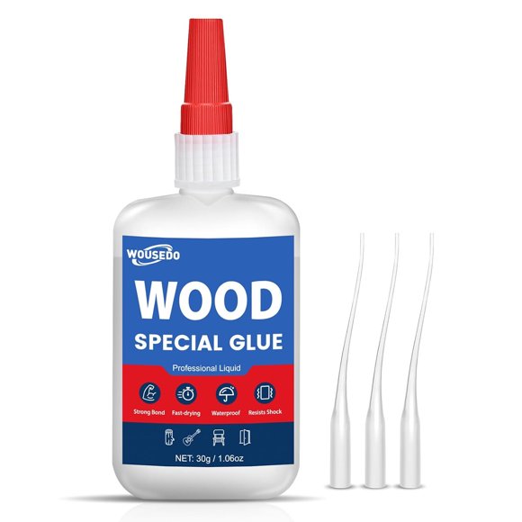Wood Glue 30g, Fast-Drying Strong Adhesive for Wood Repair