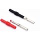 thumbnail image 3 of 10 conectores banana jack hembra a hembra de 4 mm, aislados en rojo y negro, para adaptadores de extensión de conector banana de 4 mm., 3 of 5