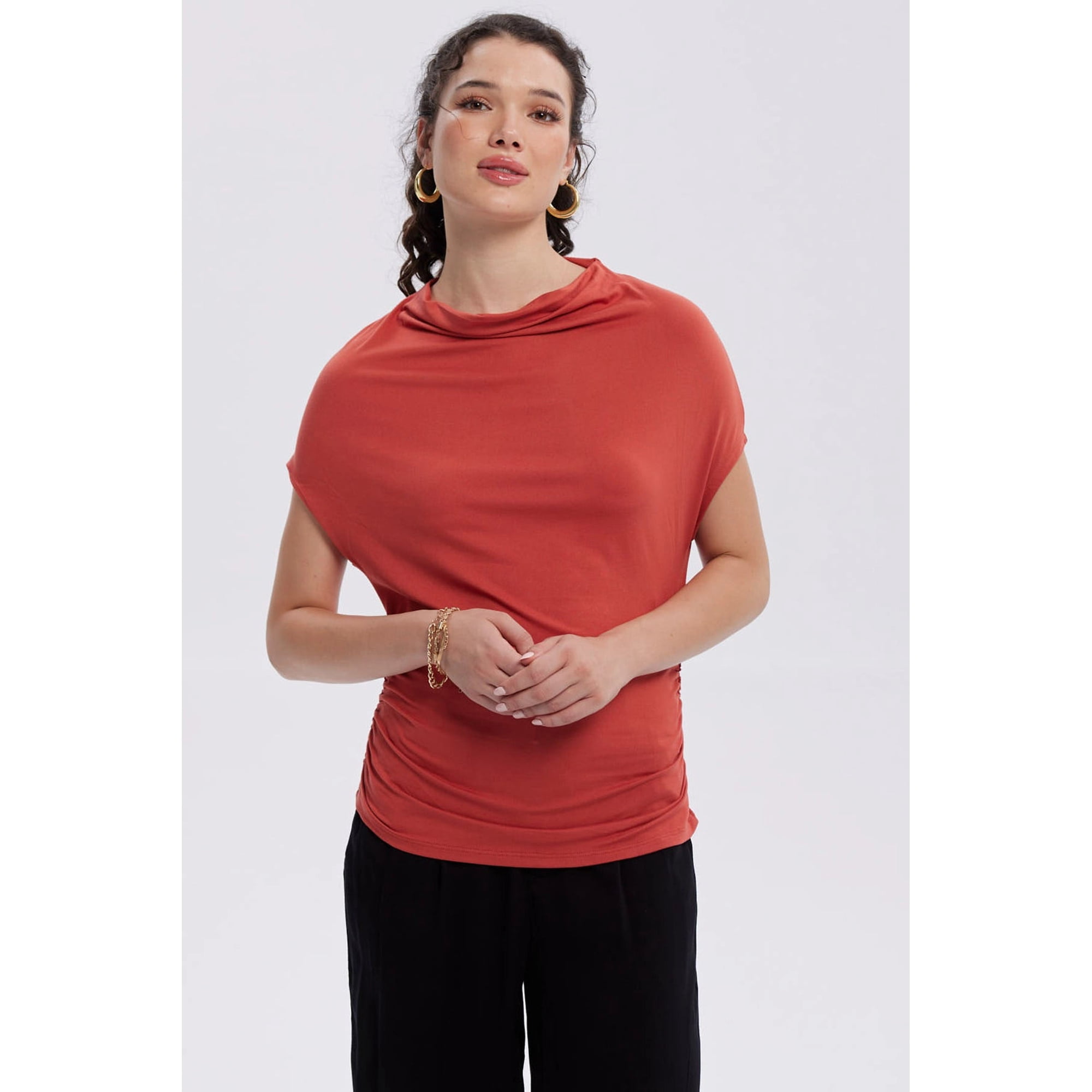 Fashionspark - Polera Mujer Animal Print Terracota