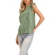 thumbnail image 4 of INSPIRE CHIC Blusas de Verano con Volantes de Manga Corta para Mujeres Elegantes de Chifón con Cuello en V Casual Elegantes para el Trabajo L Verde, 4 of 6