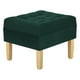 thumbnail image 2 of Pouf Wood 1c Felpa 05 Verde Botella, 2 of 4
