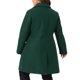 thumbnail image 3 of Abrigo de talla grande para mujer Agnes Orinda, sólido, con botones, largo, para otoño e invierno, con bolsillos, 4X, verde oscuro, 3 of 6