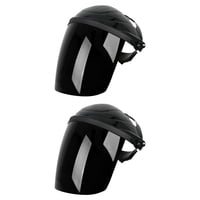 Ioensy - 2X Máscara Facial Para Soldar Máscara Facial Ajustable Para Esmerilar Y Cortar Negra