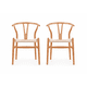 thumbnail image 1 of Pack 2 Sillas Wishbone Madera Natural, 1 of 6