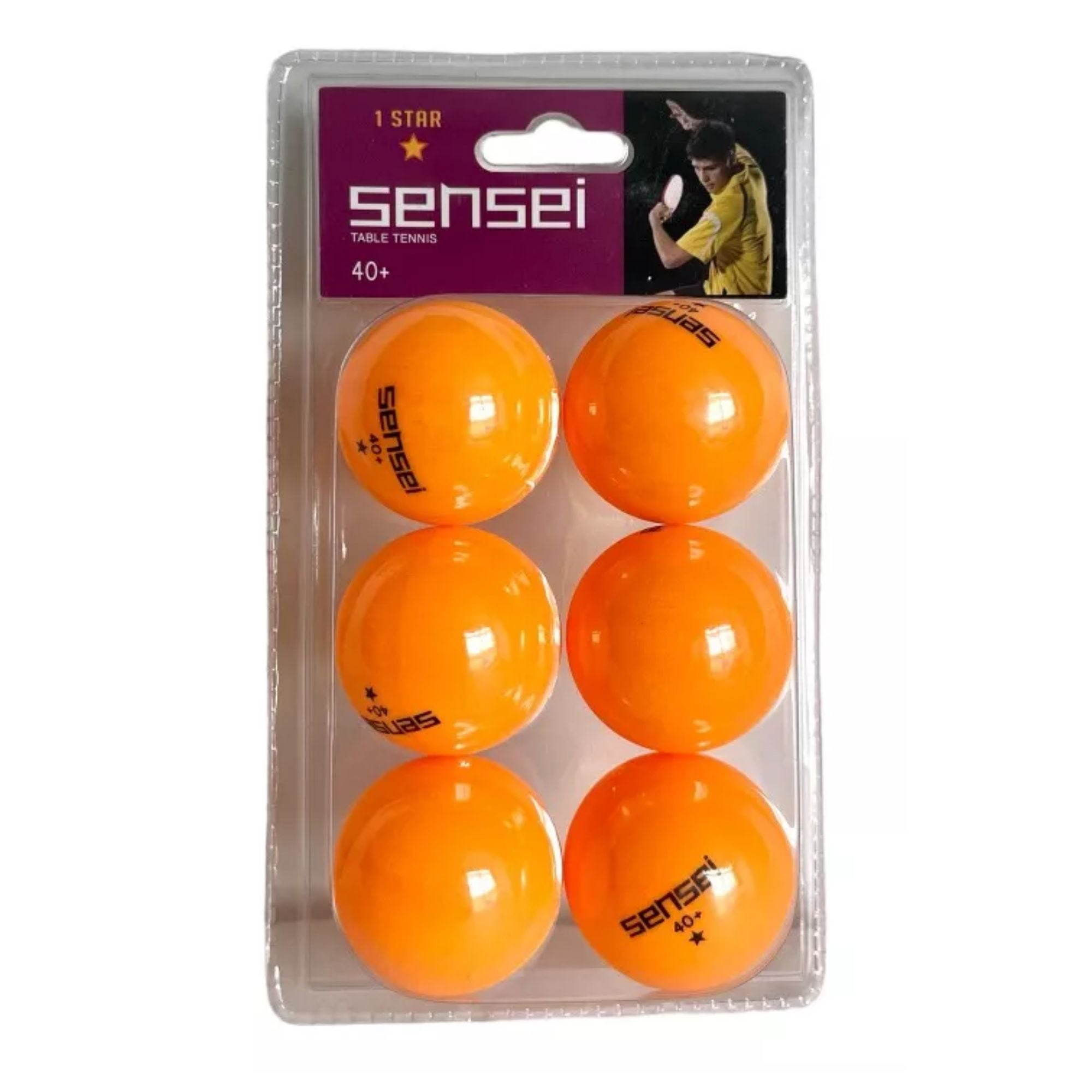 Set 6 Pelotas Ping Pong 1 Estrellas Sensei® - Tenis De Mesa
