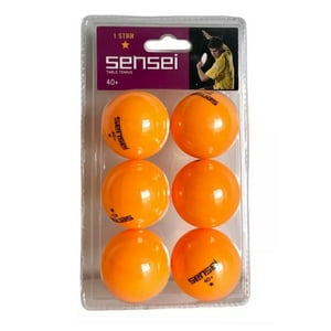 Set 6 Pelotas Ping Pong 1 Estrellas Sensei® - Tenis De Mesa