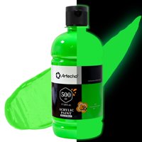 Pintura Acrílica Artecho Green Que Brilla En La Oscuridad 500 Ml