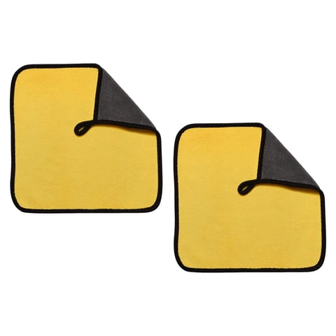Magideal - 2X Toalla De Limpieza De Microfibra Multiusos Para Coche, Absorbente, Premium, Sin Arañazos, Paño De Limpieza De Doble Cara Para Limpieza Del Hogar, L 30Cmx30Cm