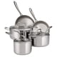 thumbnail image 1 of Batería de cocina Tramontina de 8 piezas de acero inoxidable tricapa, 1 of 9