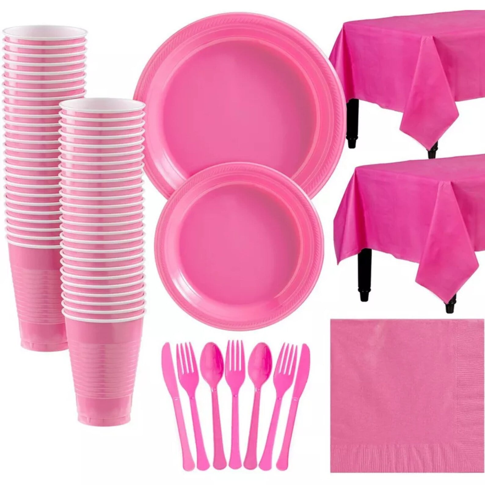 Wakeshome - Set Cotillón De Fiesta De Cumpleaños Para 20 Personas Rosa