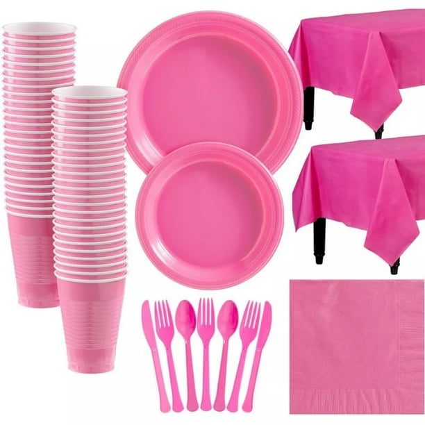 Set Cotillón De Fiesta De Cumpleaños Para 20 Personas Rosa