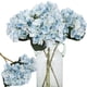 thumbnail image 1 of Flores artificiales, hortensia azul Kisflower, 6 unidades, seda, 1 of 6