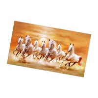 Magideal - Cuadro De Siete Caballos, Impresión En Lienzo, 7 Caballos Corriendo, Pintura, Decoración De Pared, Adorno, Póster De Animales, Pintura, Imagen Para Sa L