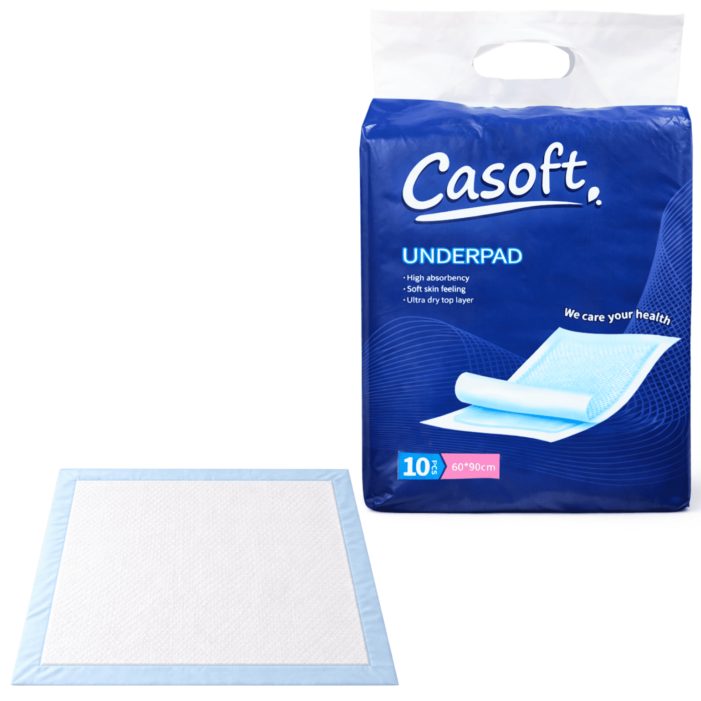 Casoft - Sabanillas Desechables 60x90cm Alta Absorción Protector Cama