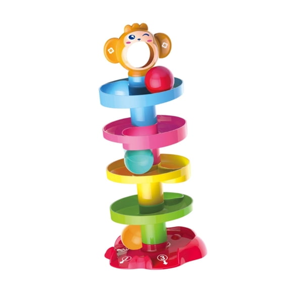 Torre giratoria de bola y giratoria Actividad de la rampa de la bola de juguete Desarrollo temprano, Funny Funny para 2 3 4 edades, niño pequeño, niña