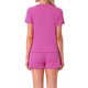thumbnail image 3 of INSPIRE CHIC Conjuntos de Pijama para Mujer, Camiseta de Manga Corta con Cuello Redondo y Shorts con Volantes, Conjunto de 2 Piezas para Estar en Casa con Bolsillo L Rosa, 3 of 6