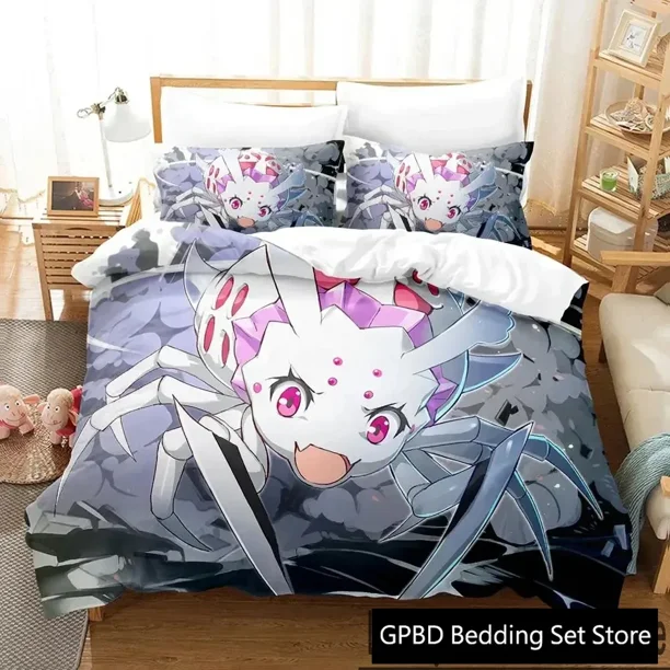 Kumoko So I'm a Spider So What Bedding Set Boys Girls Duvet Cover Pillowcase Bed boys Adult