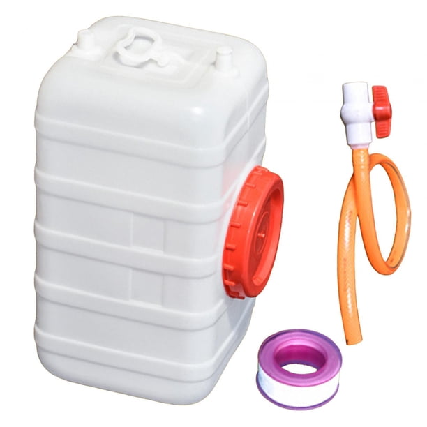 Recipiente De Agua Potable Grado Alimenticio Portátil Para Jardín Barbacoa Conducción De Automóviles Blanco 55 Catties