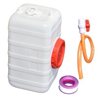 Magideal - Contenedor De Agua Para Acampar Almacenamiento De Agua De Emergencia Portátil Con Anillo De Tracción Grado Alimenticio Engrosado Para Barbacoa Jardín Blanco 55 Gatos