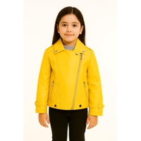 Kibou - Chaquetas Ecocuero Niña Estilo Motociclista