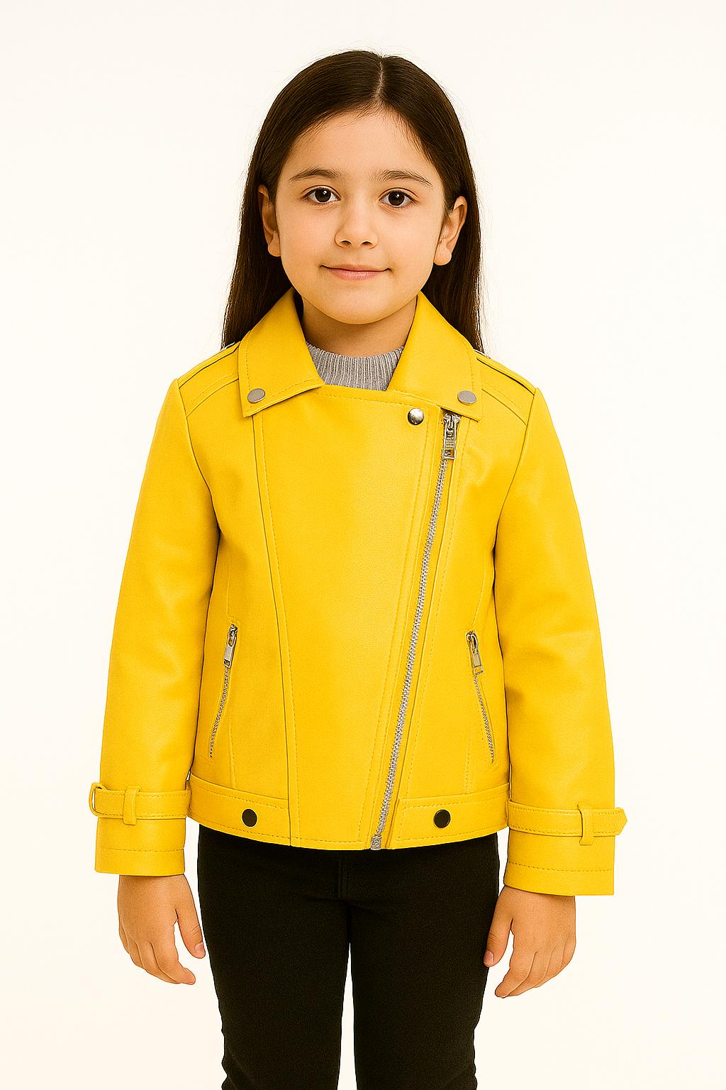 Kibou - Chaquetas Ecocuero Niña Estilo Motociclista