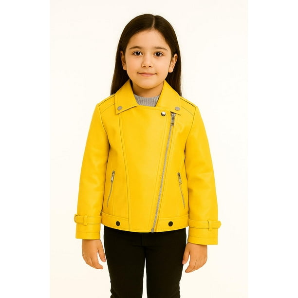 Chaquetas Ecocuero Niña Estilo Motociclista