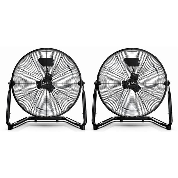 Ventilador de suelo Simple Deluxe, 50 cm, 3 velocidades, metal de alta velocidad, negro