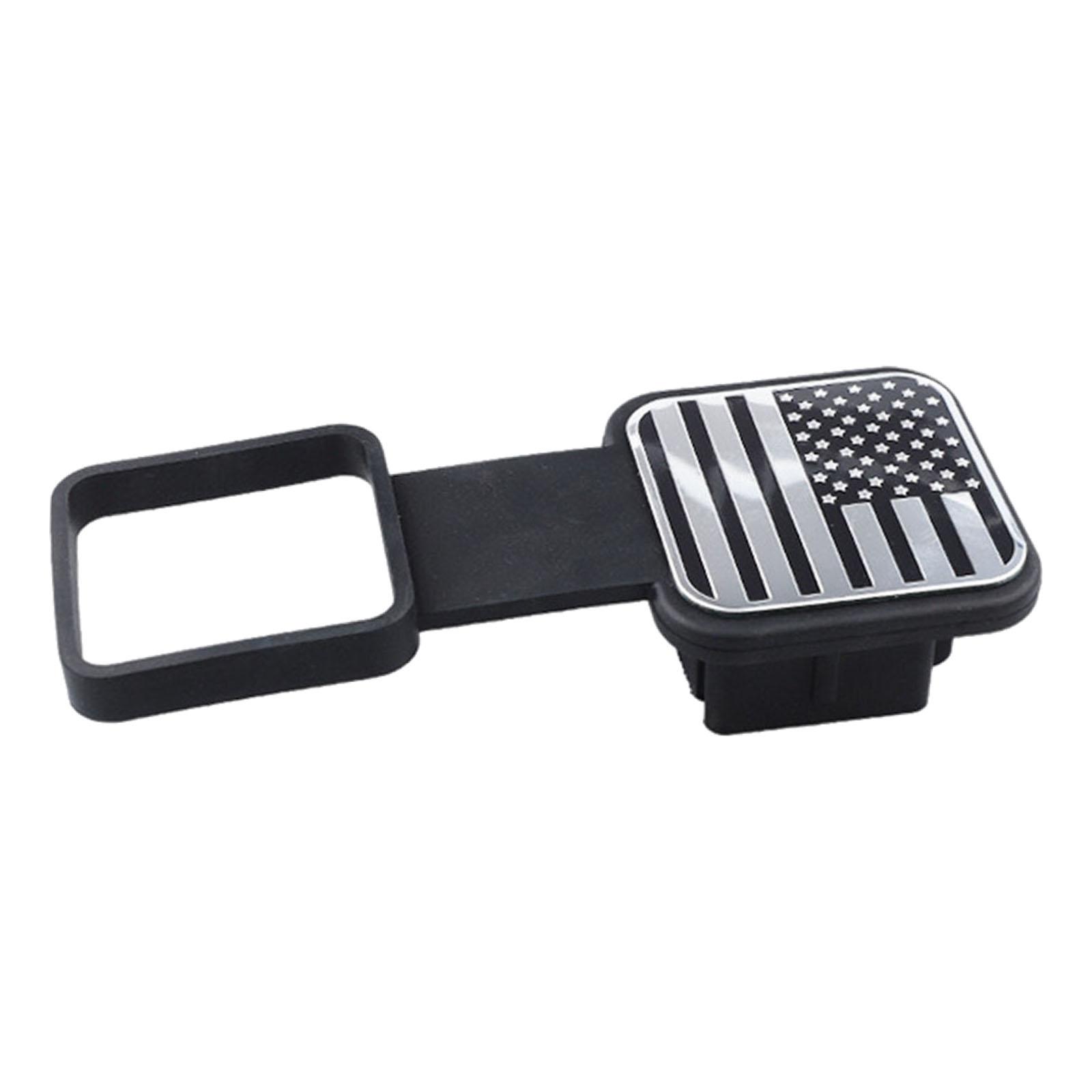 Magideal - Tapón Antipolvo Para Gancho De Remolque Genérico, Tapa De Boca Cuadrada Para Tubo De Remolque, Fácil Instalación Plata