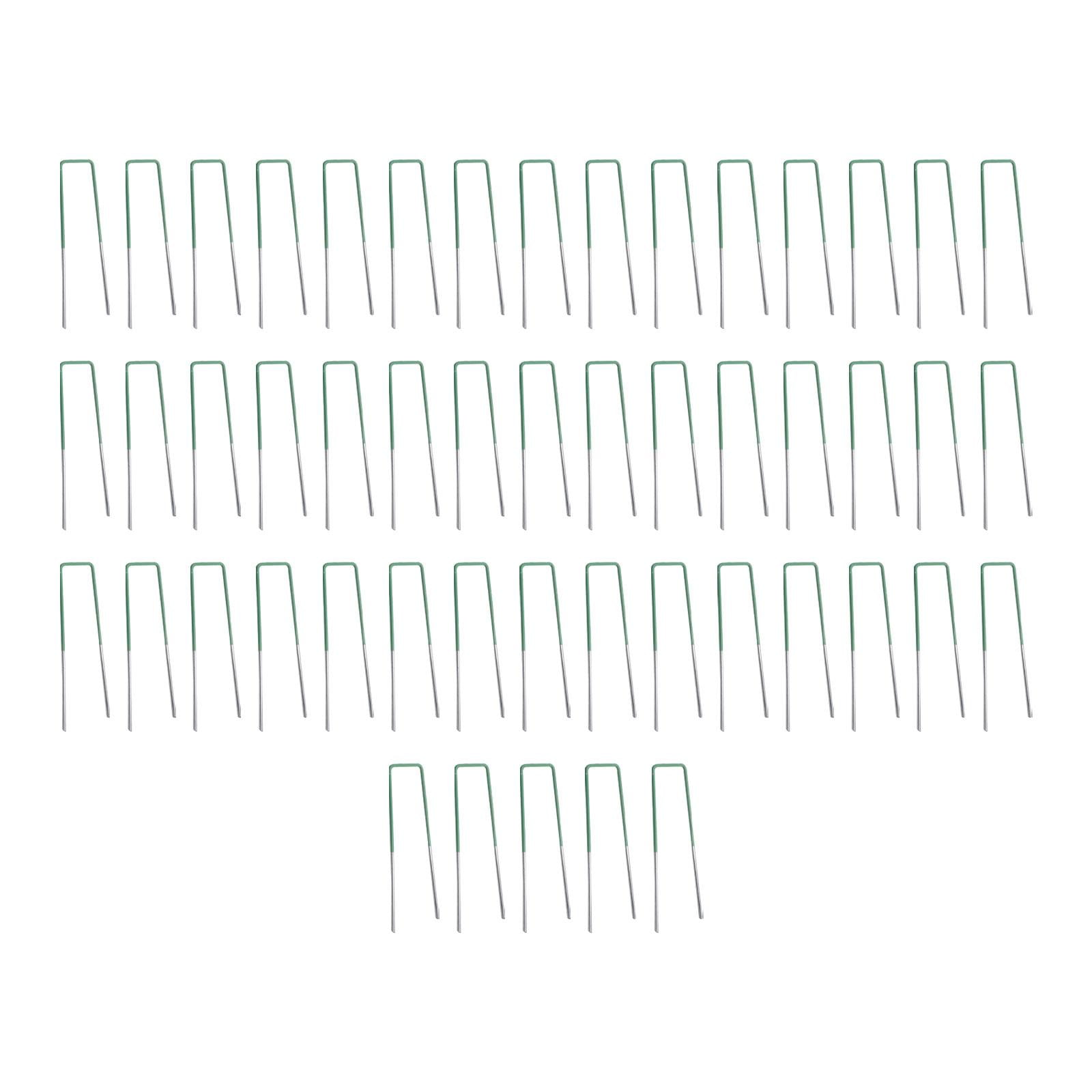 Magideal - 50 Piezas De Estacas Para Césped, Alfileres Para Césped, Grapas Para Paisaje, Estacas Para Jardín Para Tela De Césped, Cubierta De Suelo, Vallas De Se 3x40x150mm