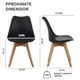 thumbnail image 2 of Set of four dining chairs, medieval modern style dining chairs for kitchen and dining room, with wooden legs, black, 2 of 3