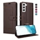 thumbnail image 1 of Premium Wallet Case for Samsung Galaxy S21 FE with Card Slots & Kickstand, Flip Cover Brown, 1 of 6