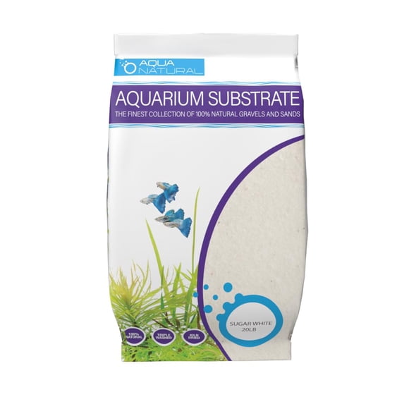 Sustrato Aqua Natural Sugar White Sand, 9 kg, para paisajismo acuático
